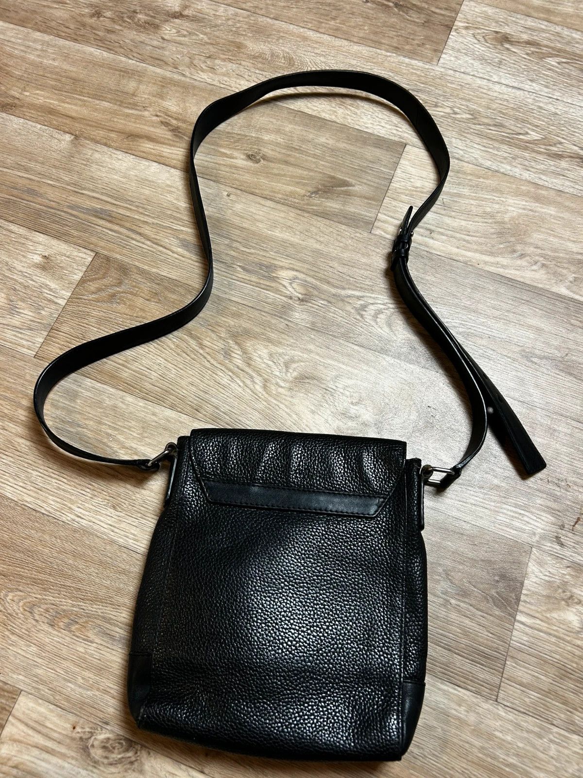 Lancel femme sac bandoulière cuir grainé noir crossbody messenger vintage – Lancel 2