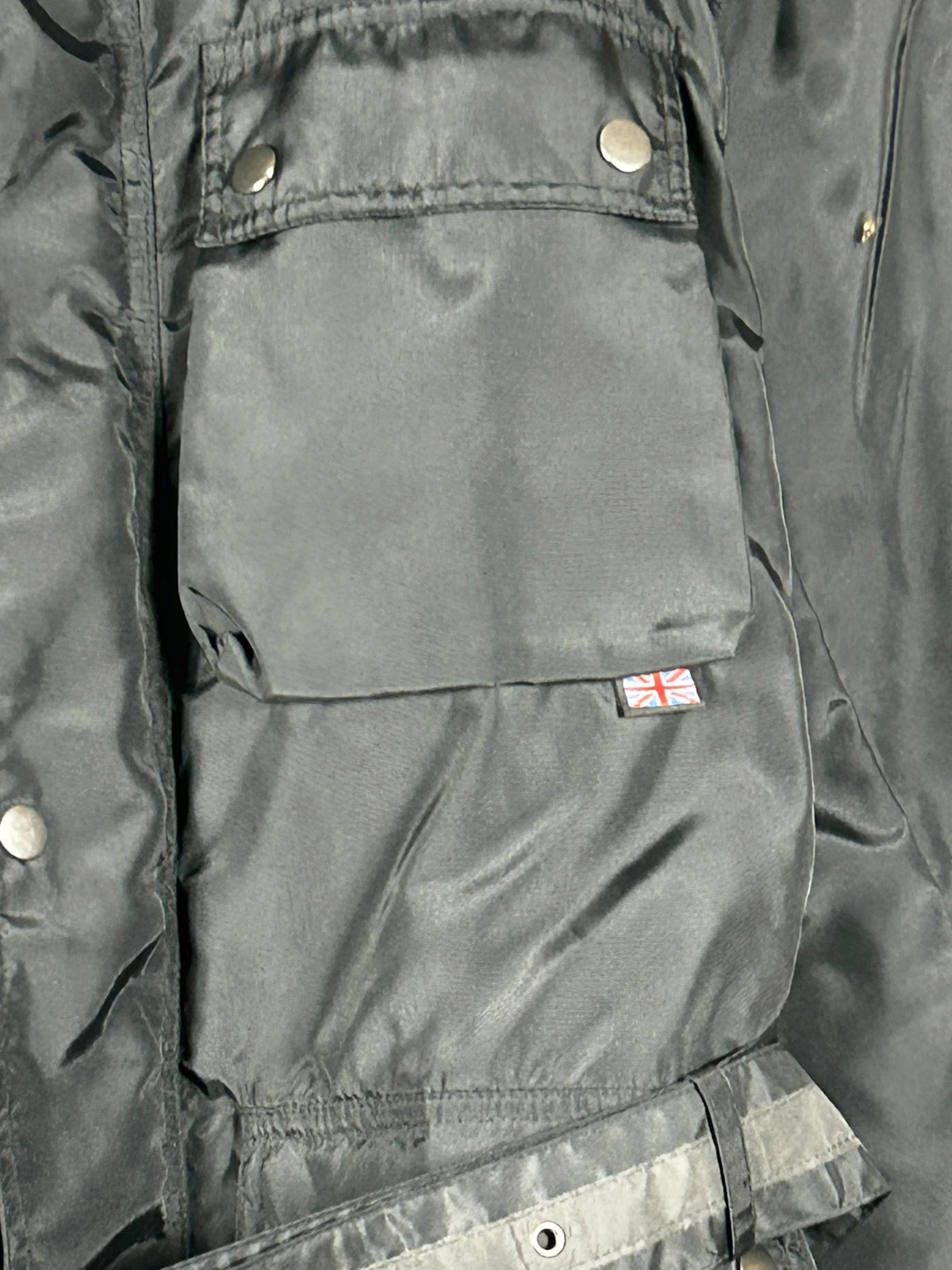 Belstaff Trialmaster homme XXL veste moto ceinturée doublée col fourrure noir vintage – Belstaff – taille XXL 5