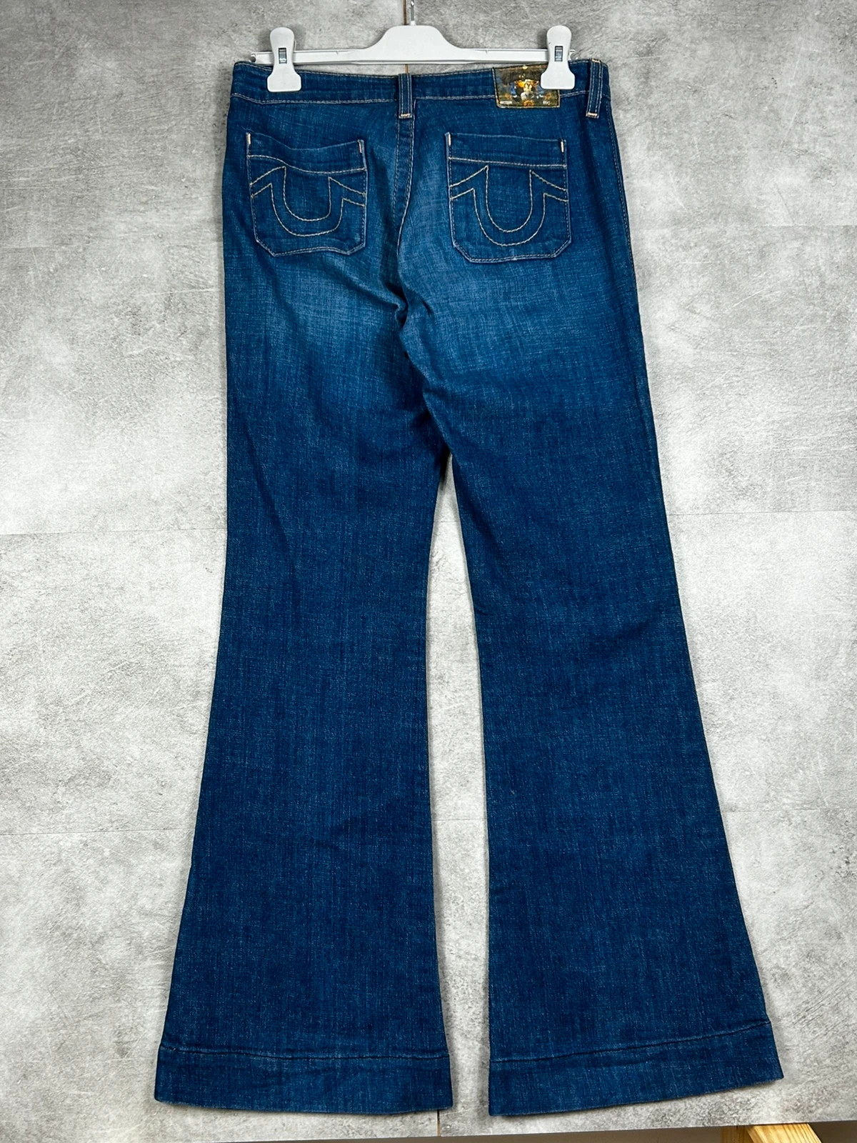 True Religion Femmes Joey Flare Taille 28 Jean Bootcut Pattes d'Éléphant Denim Y2K Made In USA Bleu – True Religion – taille M / 38 / 10 2