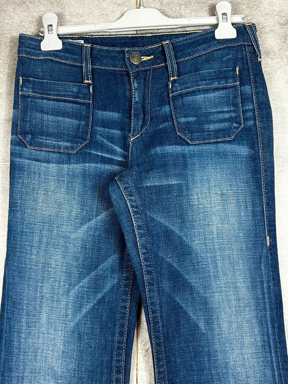 True Religion Femmes Joey Flare Taille 28 Jean Bootcut Pattes d'Éléphant Denim Y2K Made In USA Bleu – True Religion – taille M / 38 / 10 3