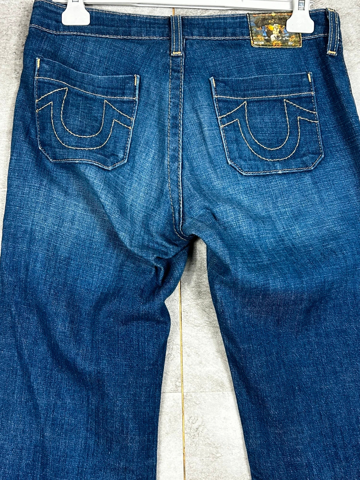 True Religion Femmes Joey Flare Taille 28 Jean Bootcut Pattes d'Éléphant Denim Y2K Made In USA Bleu – True Religion – taille M / 38 / 10 5