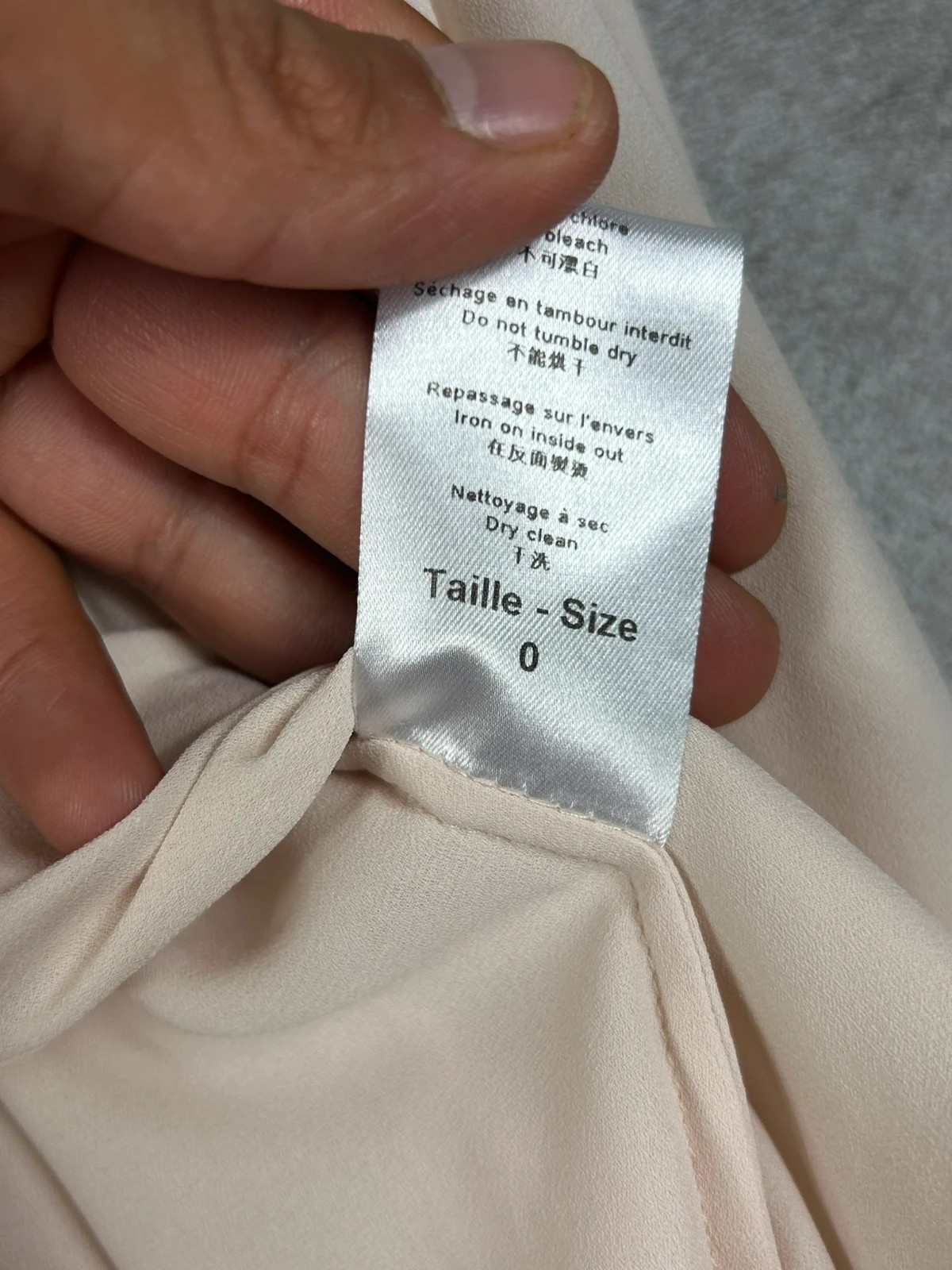 Zapa Femmes Chemise Fluide Oversize Taille 34 Beige Poudré Nude Chic Minimaliste – ZAPA – taille XS / 34 / 6 5