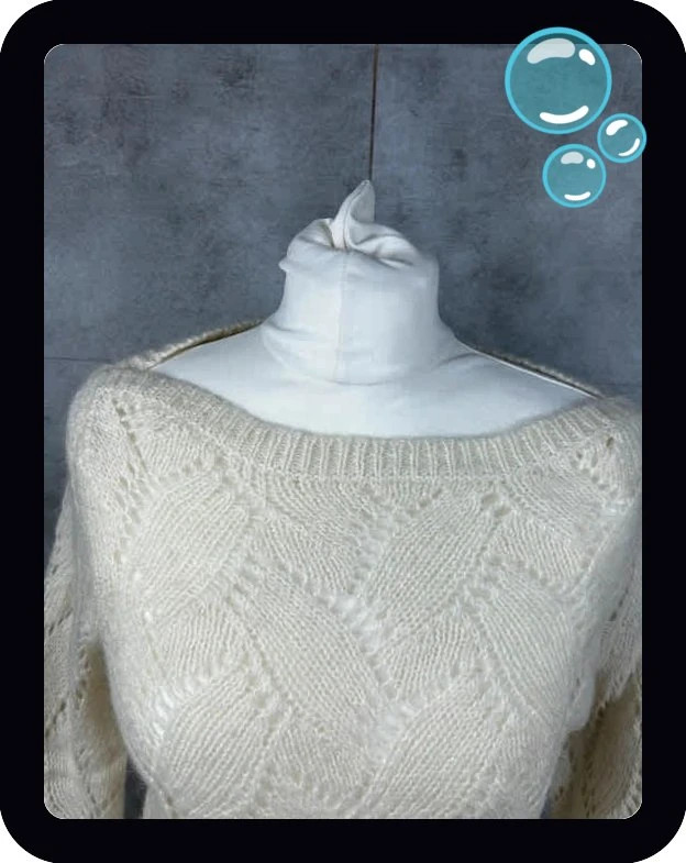 Sézane femmes pull d'hiver écru mohair ajouré maille S laine mérinos bohème – Sézane – taille S / 36 / 8 3