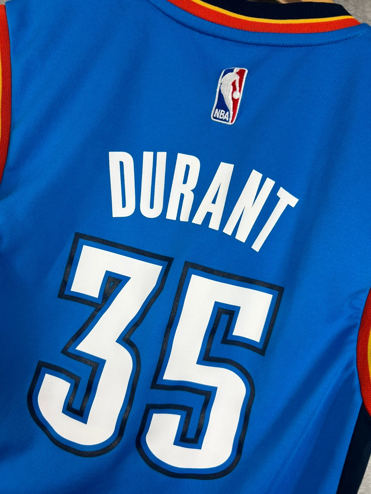 Adidas hommes maillot NBA Oklahoma City Thunder Kevin Durant 35 taille XS bleu basketball vintage – adidas – taille XS 4