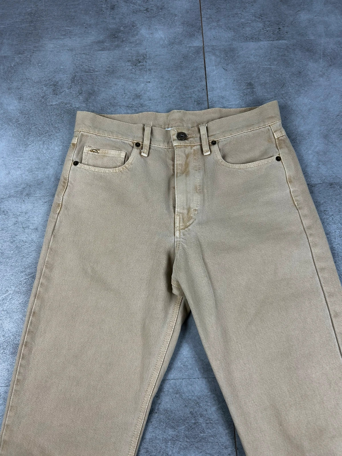 Nanushka femmes pantalon denim taille S beige workwear straight coupe droite – Nanushka – taille S / 36 / 8 4