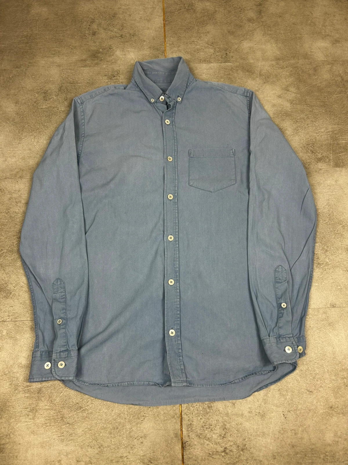 Octobre Editions homme chemise XS bleu coton col boutonne casual chic – Octobre Editions – taille XS 2