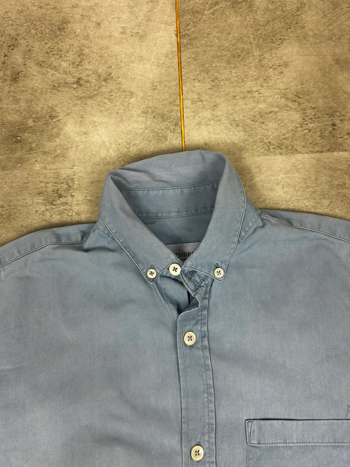 Octobre Editions homme chemise XS bleu coton col boutonne casual chic – Octobre Editions – taille XS 4