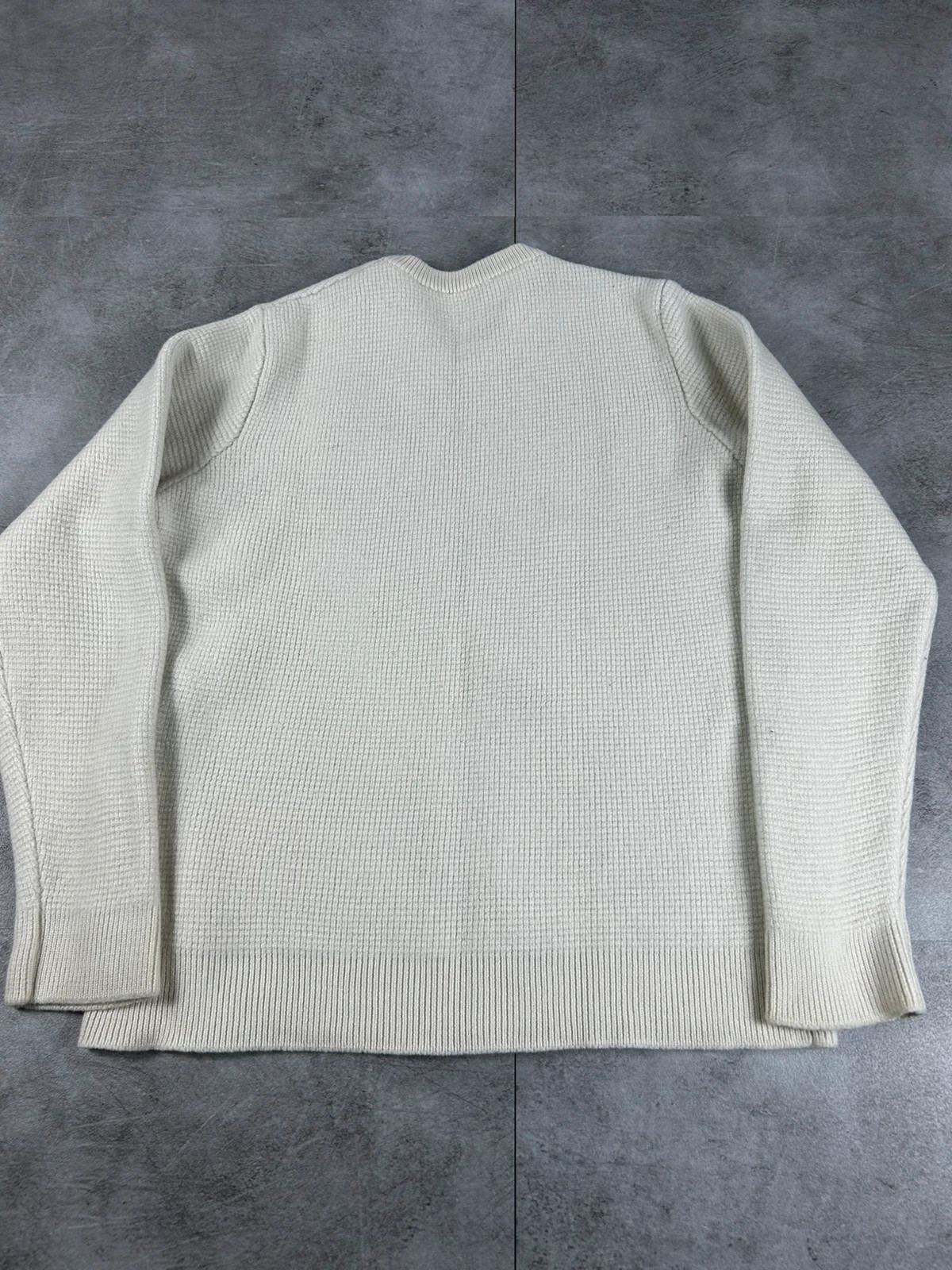 Octobre Editions hommes pull laine mérinos écru maille gaufrée taille XS S beige crème – Octobre Editions – taille XS 3