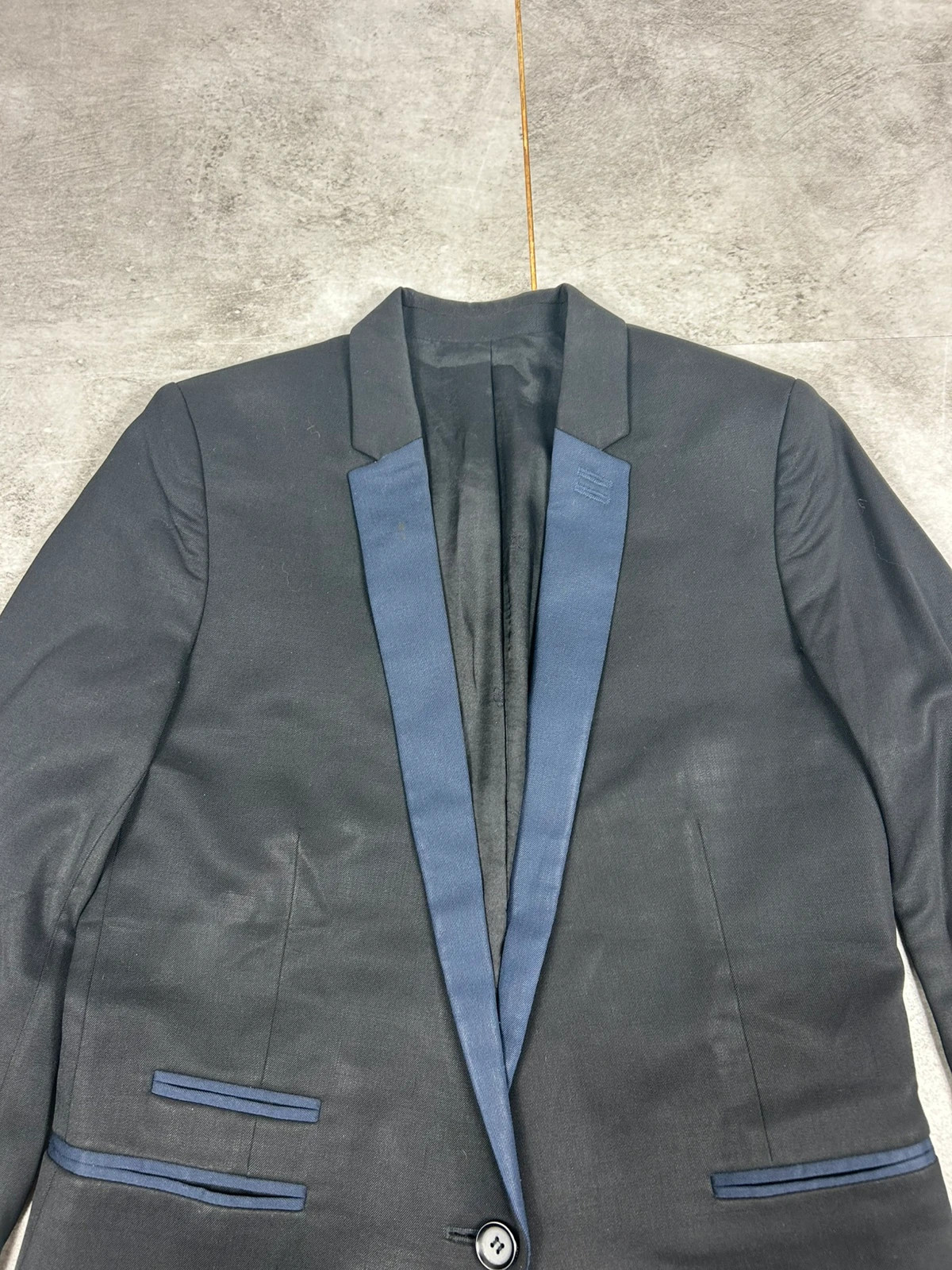 The Kooples femme blazer 34 bleu marine col contrasté smoking élégant – The Kooples – taille XS / 34 / 6 3