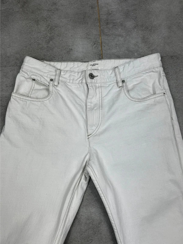 isabel marant femme jean droit coupe slim taille 38 denim blanc vintage – Isabel Marant – taille M / 38 / 10 4