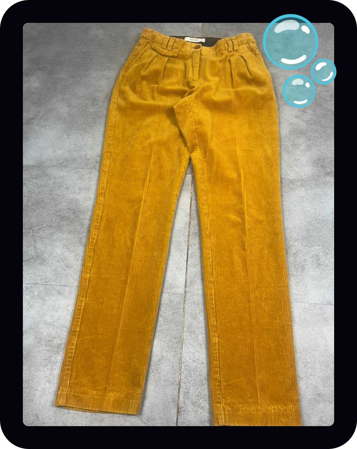 sessùn femmes pantalon coupe droite velours côtelé taille estimée S M coupe droite moutarde – Sessun – taille S / 36 / 8 2