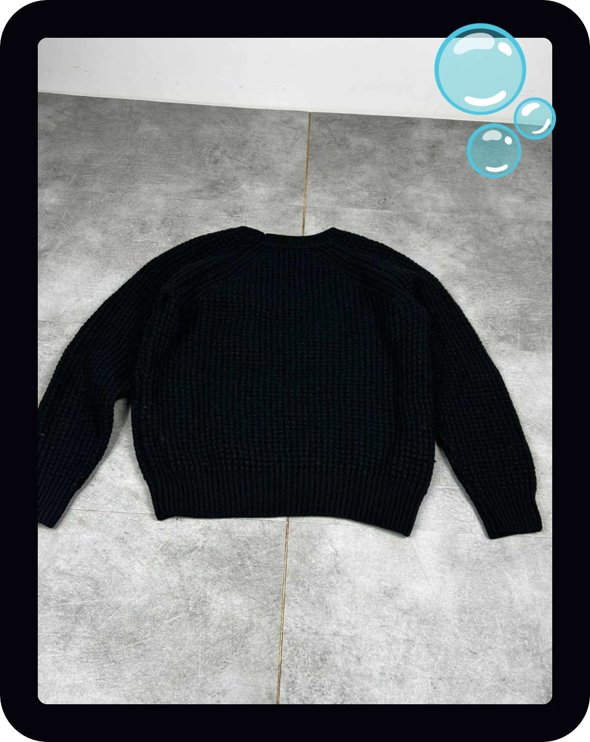 Sandro femme pull laine merinos noir maille épaisse gaufré coupe courte – Sandro – taille S / 36 / 8 3