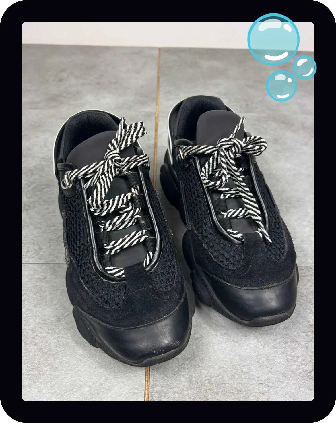 Moschino femme sneakers teddy taille 36 noire plateforme lacets zebre designer