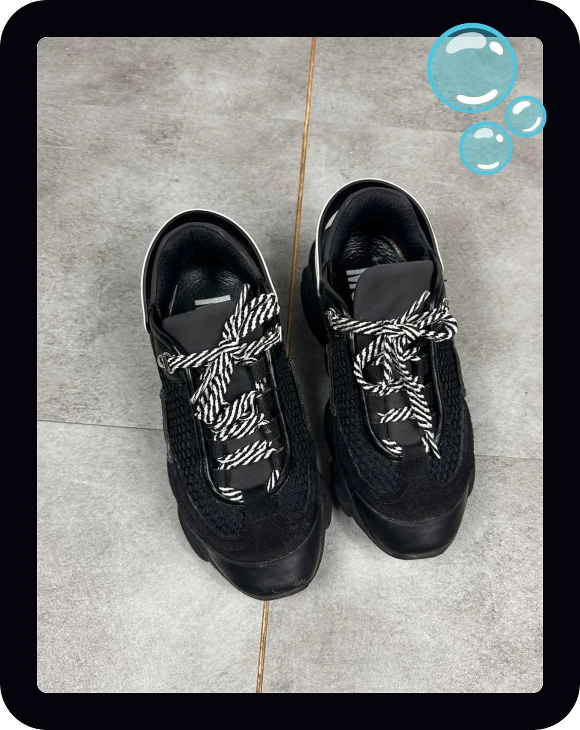 Moschino femme sneakers teddy taille 36 noire plateforme lacets zebre designer – Moschino – taille 36 3
