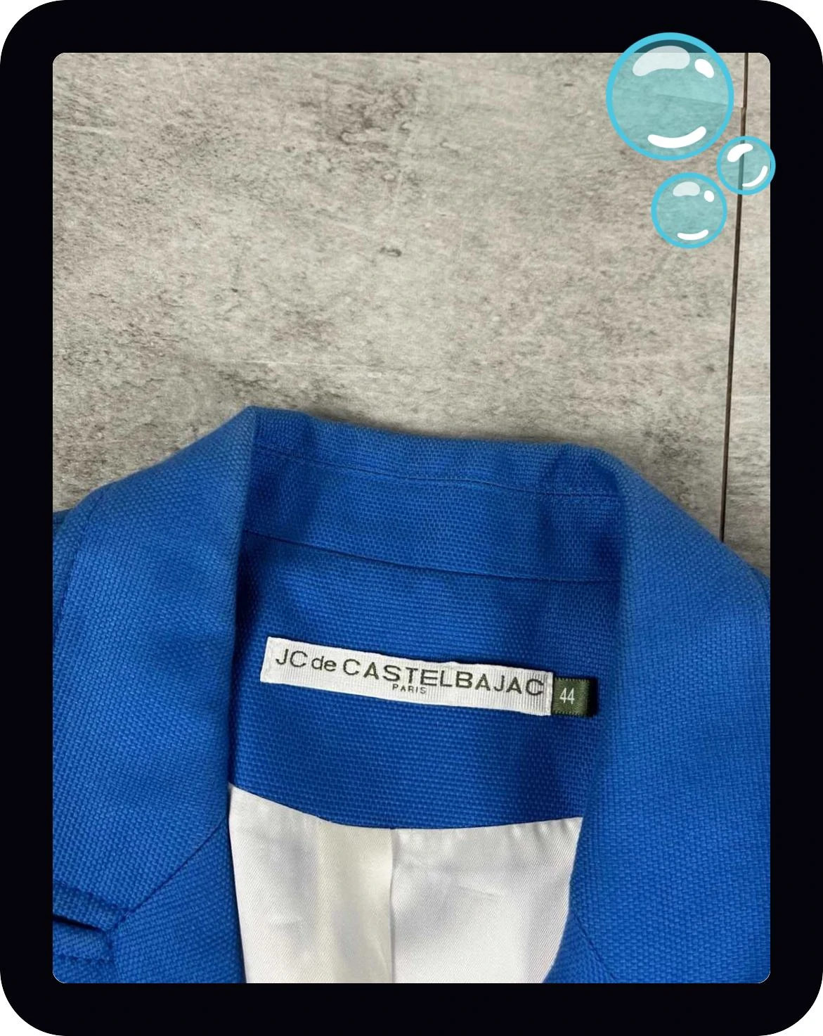JC de Castelbajac femme blazer bleu électrique taille 44 équiv 36 38 veste tailleur chic – JC de Castelbajac – taille S / 36 / 8 4