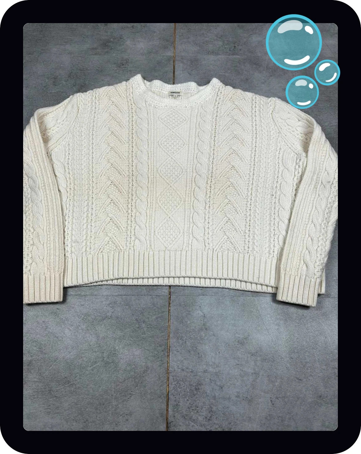 Manoush femme pull torsadé cropped taille S maille épaisse bohème chic cable knit écru