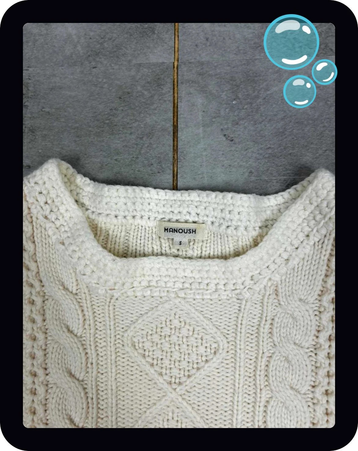 Manoush femme pull torsadé cropped taille S maille épaisse bohème chic cable knit écru – Manoush – taille S / 36 / 8 3