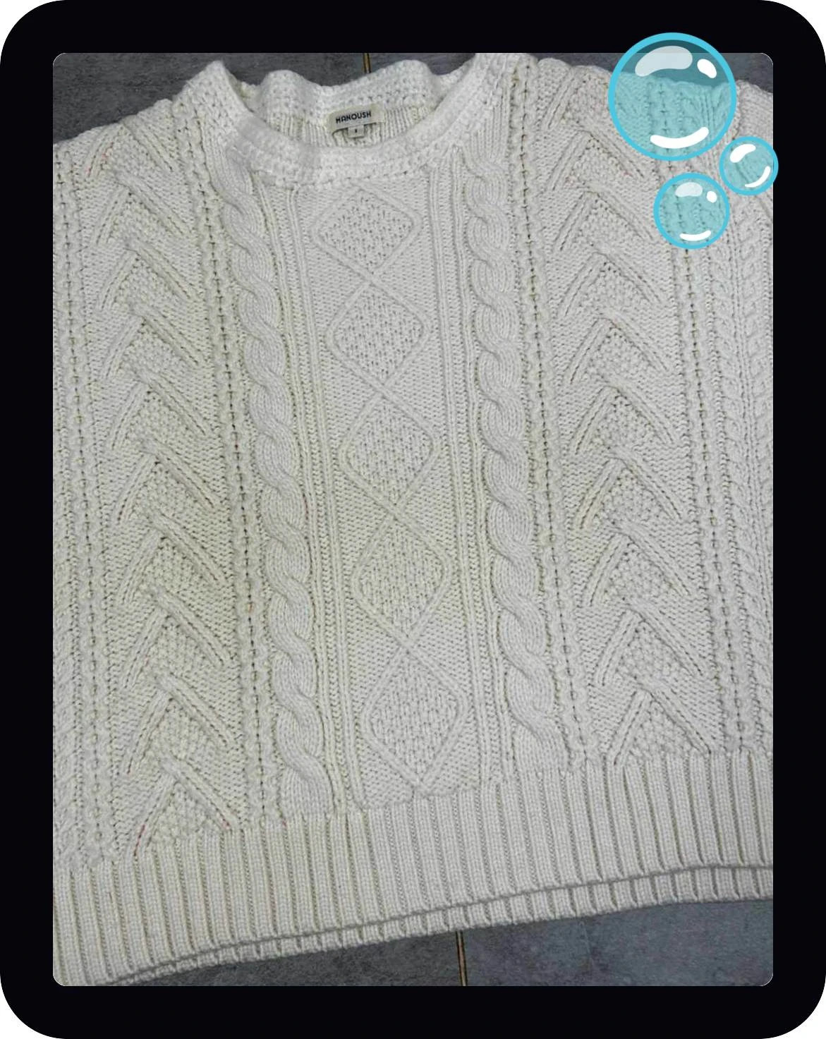 Manoush femme pull torsadé cropped taille S maille épaisse bohème chic cable knit écru – Manoush – taille S / 36 / 8 4