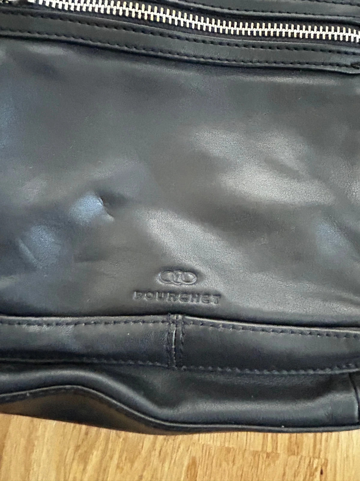 Pourchet femmes sac cuir noir avec porte monnaie bandoulière vintage paris épaule chic – Pourchet 4