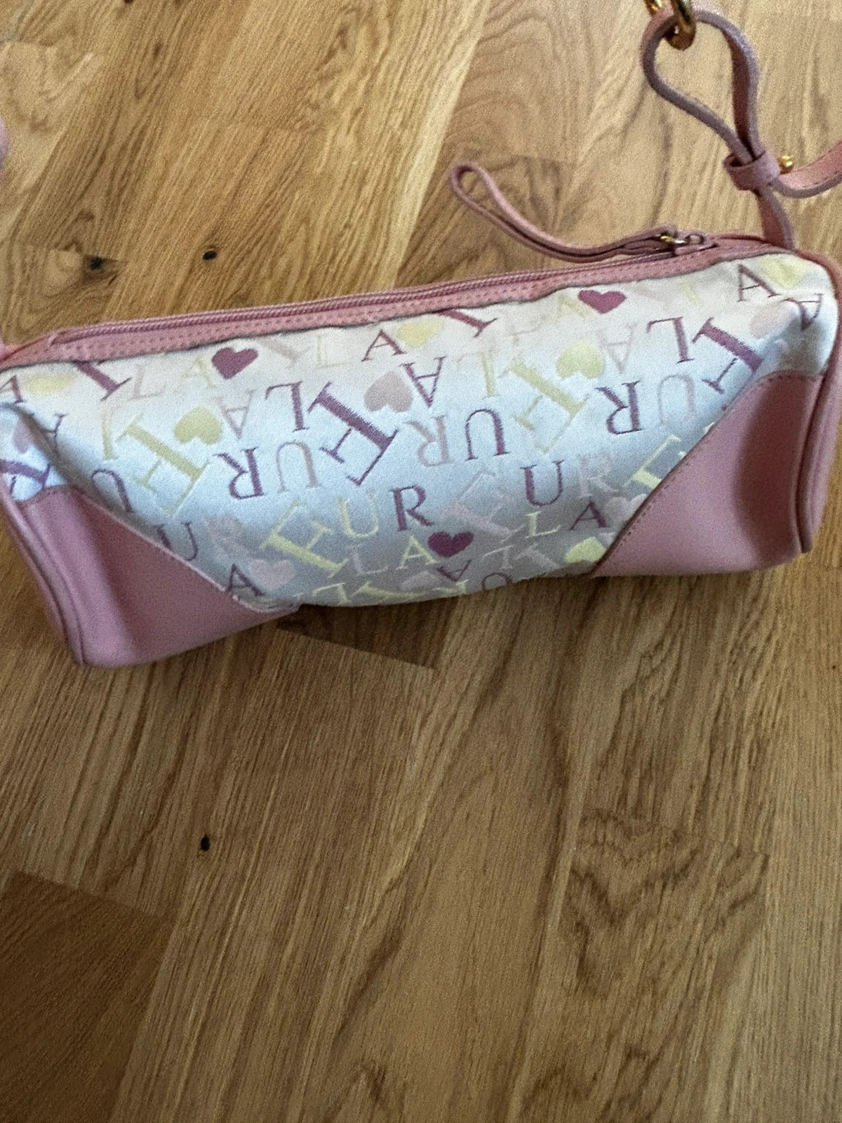 Furla femme sac baguette rose cuir et toile monogram vintage épaule élégant – Furla 3