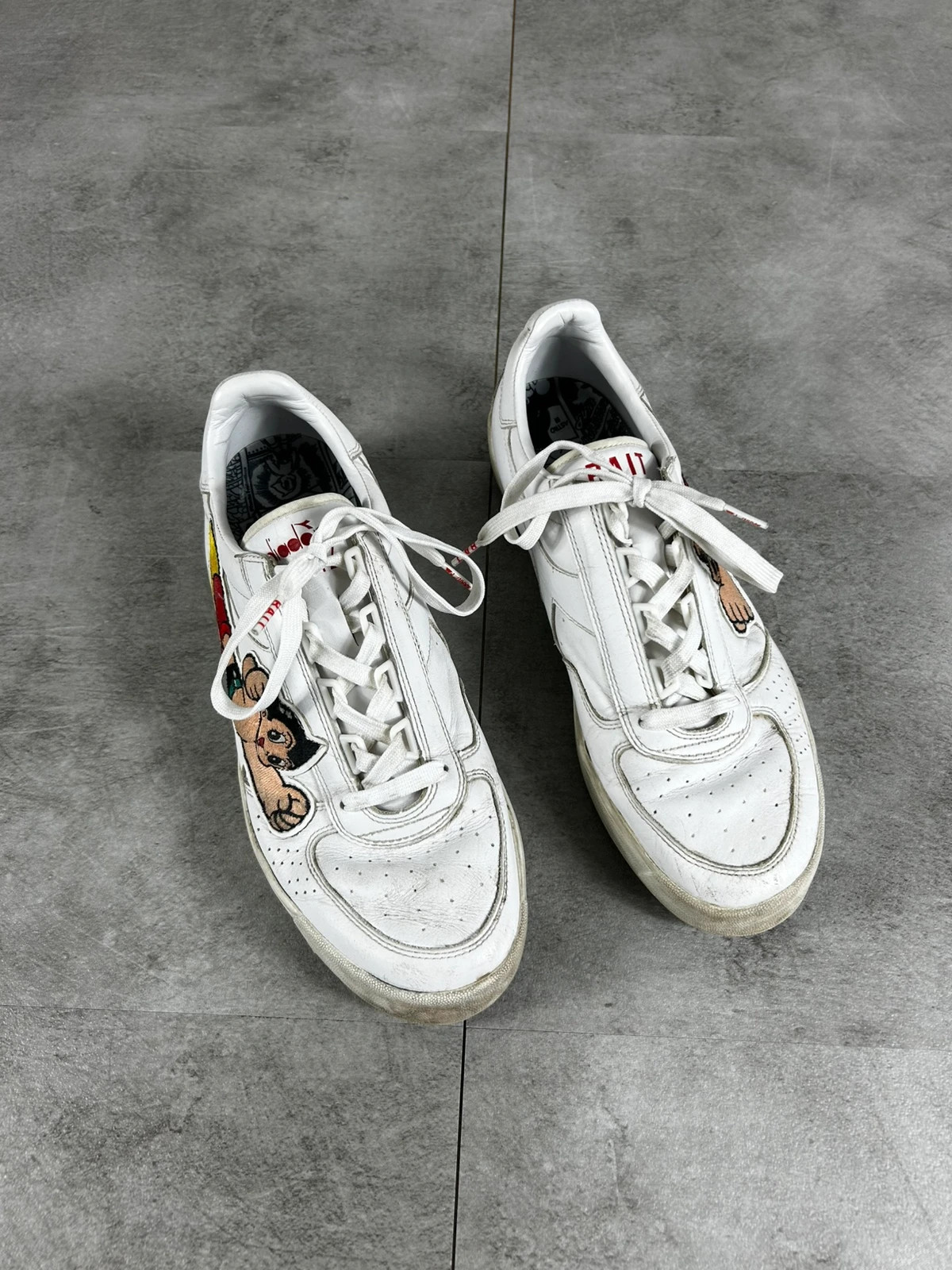Diadora homme sneaker cuir Astro Boy taille 45 blanc streetwear manga édition limitée vintage