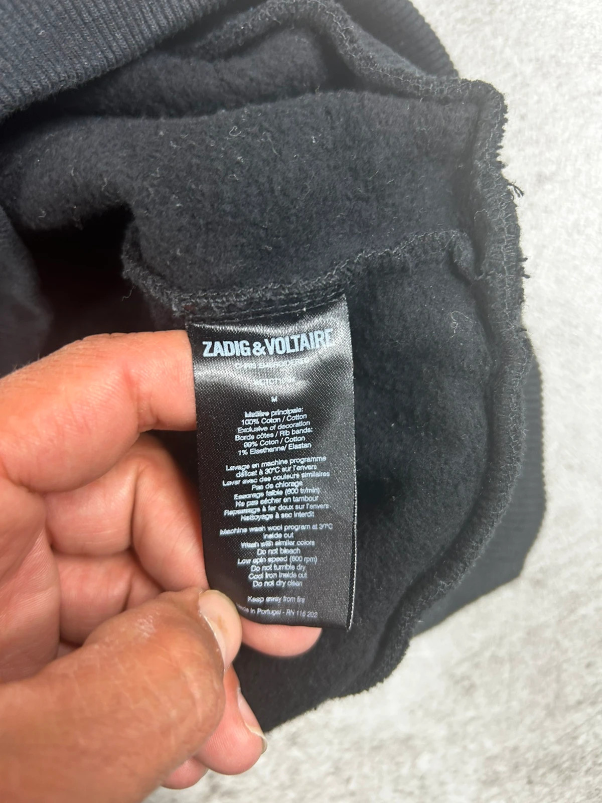 Zadig&Voltaire hommes pull indien brodé coton taille S noir – Zadig & Voltaire – taille S 5