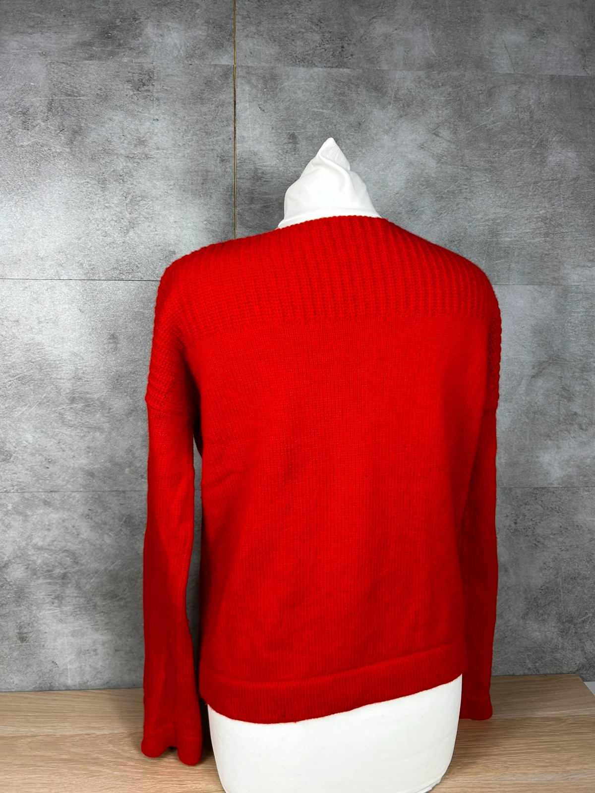 Comptoir des Cotonniers pull femme rouge maille texturée col bateau chic minimaliste – Comptoir des Cotonniers – taille S / 36 / 8 2