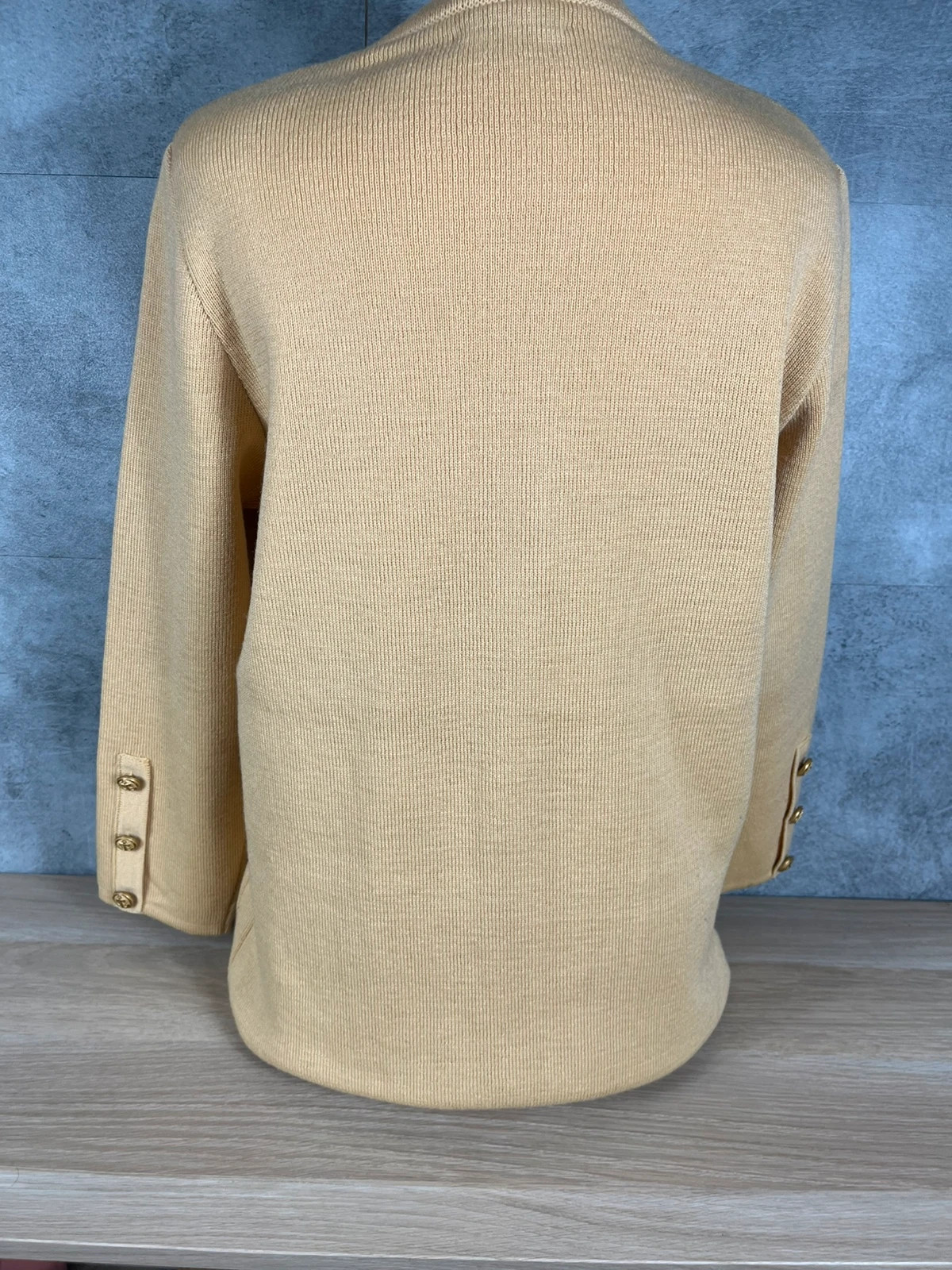 Saint James femme cardigan beige maille boutons ancre dorés veste marinière chic S 36 – Saint James – taille S / 36 / 8 2