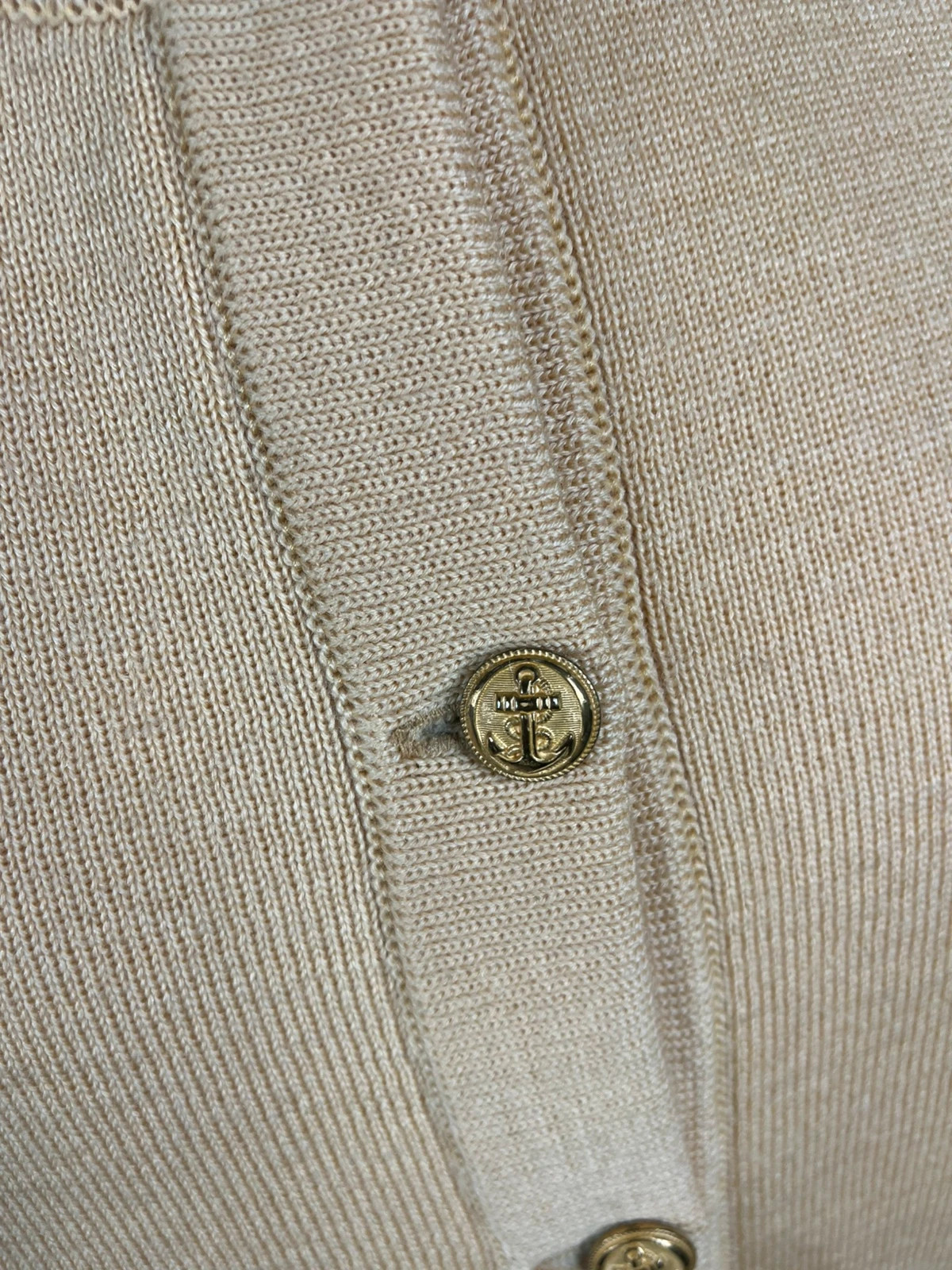 Saint James femme cardigan beige maille boutons ancre dorés veste marinière chic S 36 – Saint James – taille S / 36 / 8 4