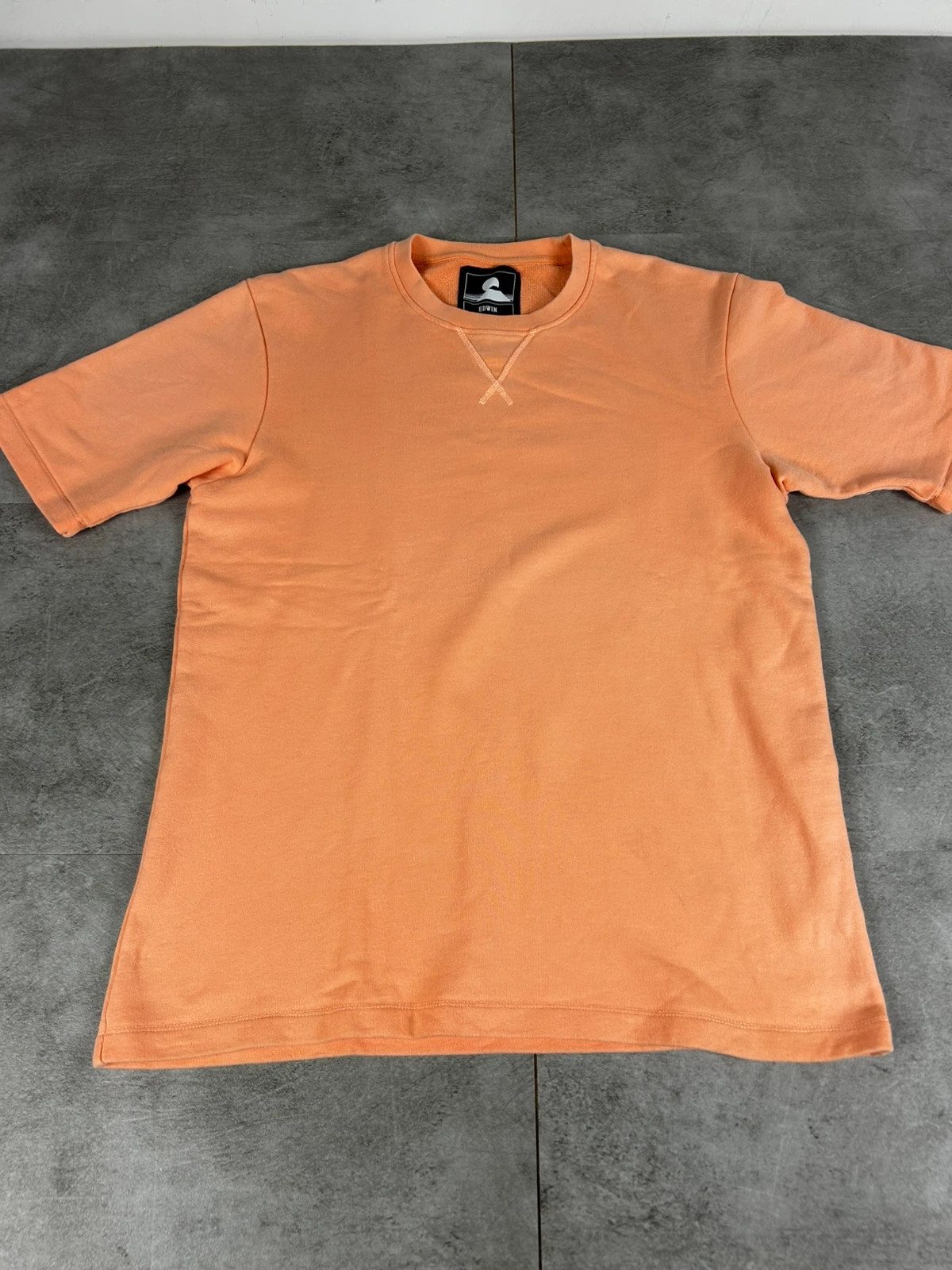 Edwin homme sweat manches courtes S orange coton casual streetwear minimaliste – Edwin – taille S 2