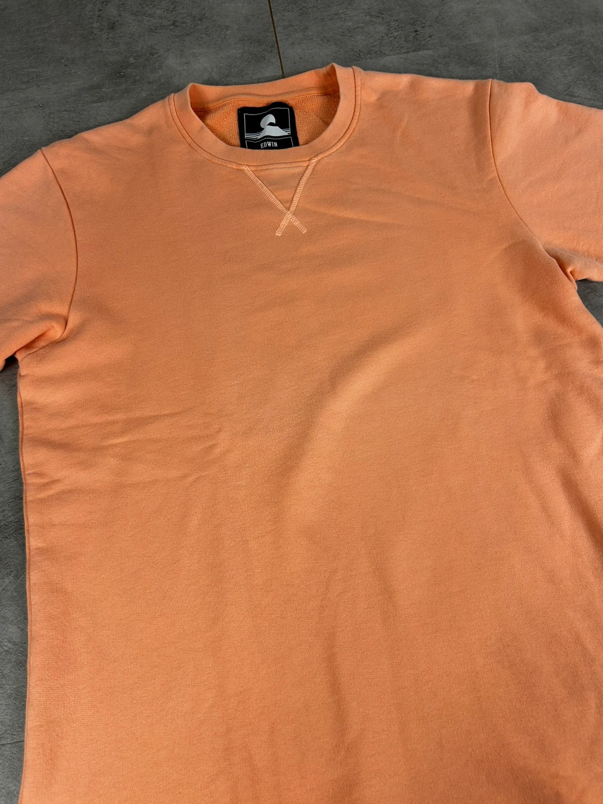 Edwin homme sweat manches courtes S orange coton casual streetwear minimaliste – Edwin – taille S 4