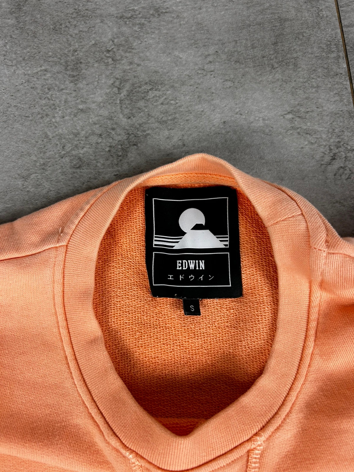 Edwin homme sweat manches courtes S orange coton casual streetwear minimaliste – Edwin – taille S 5