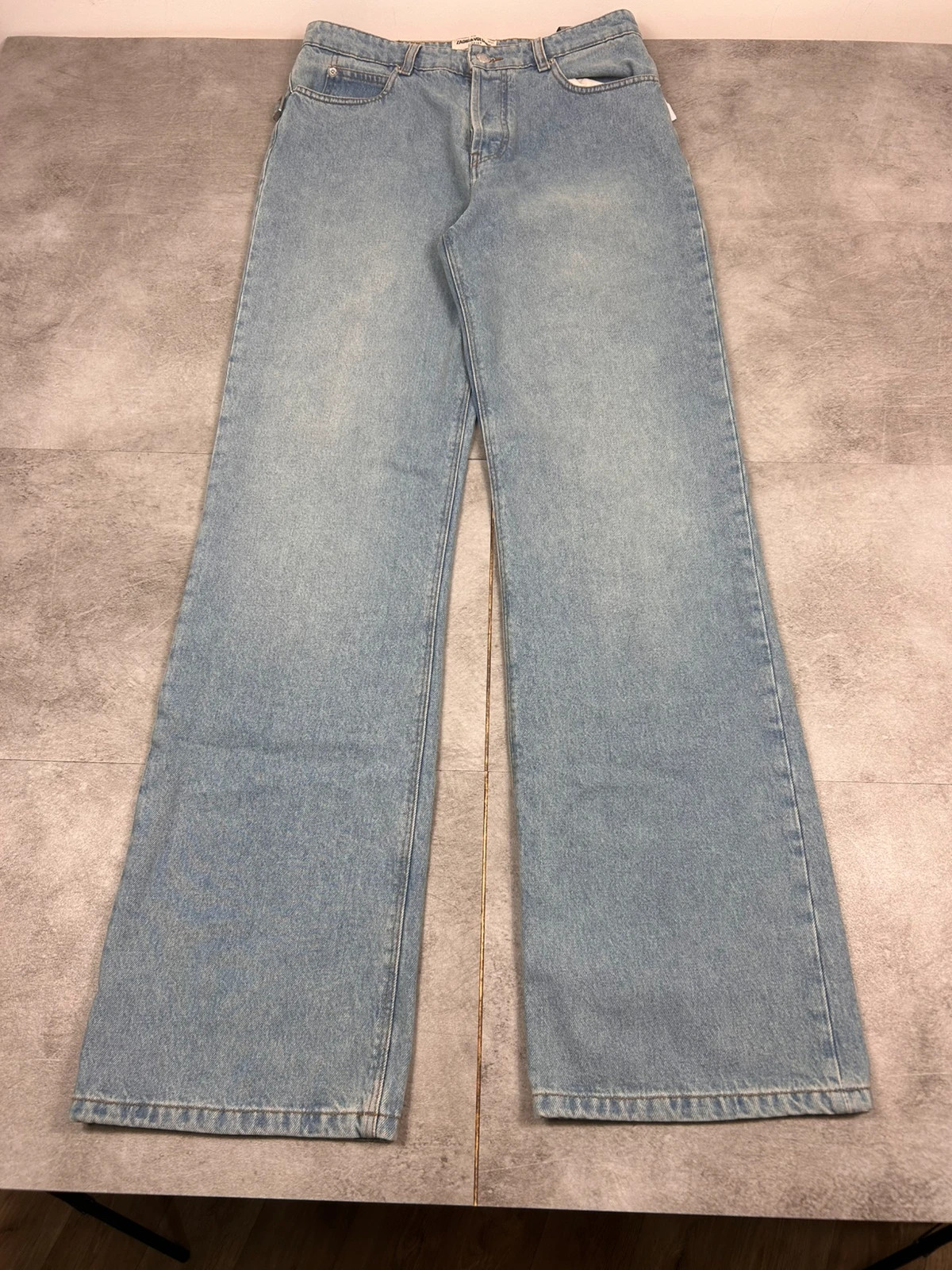 Zadig Voltaire femmes jean jambes larges flare wide legs taille 38