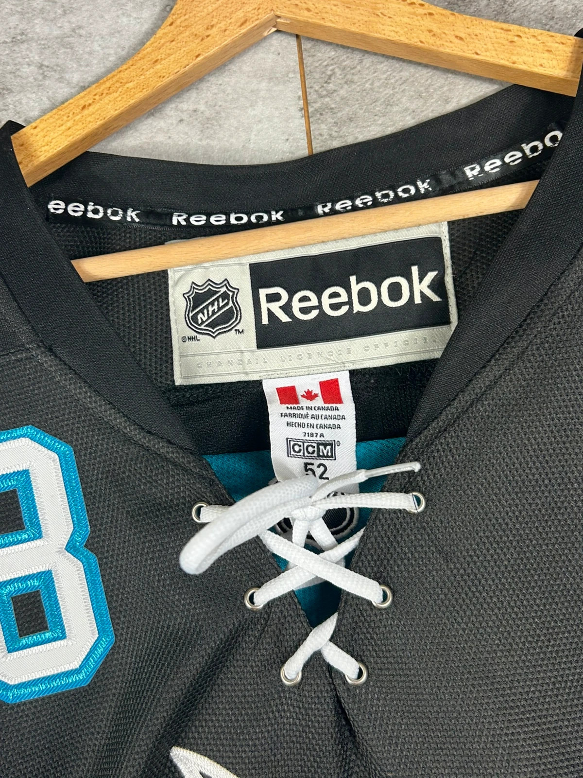 Reebok NHL San Jose Sharks Hertl 48 maillot hockey Made in Canada taille 52 – Reebok – taille XL 5