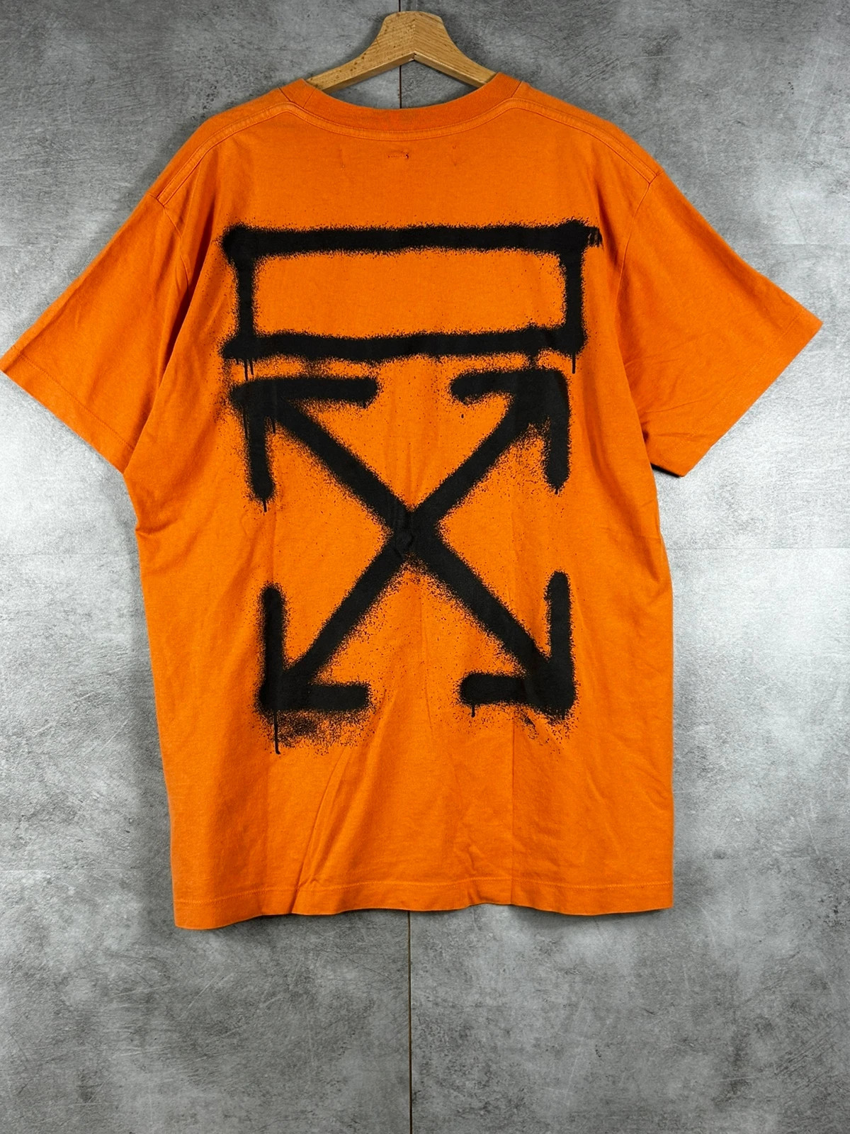 Off-White Hommes T-shirt Photo Print XS Oversize Orange Coton Streetwear Luxe Virgil Abloh Logo – Off-White – taille XS 2