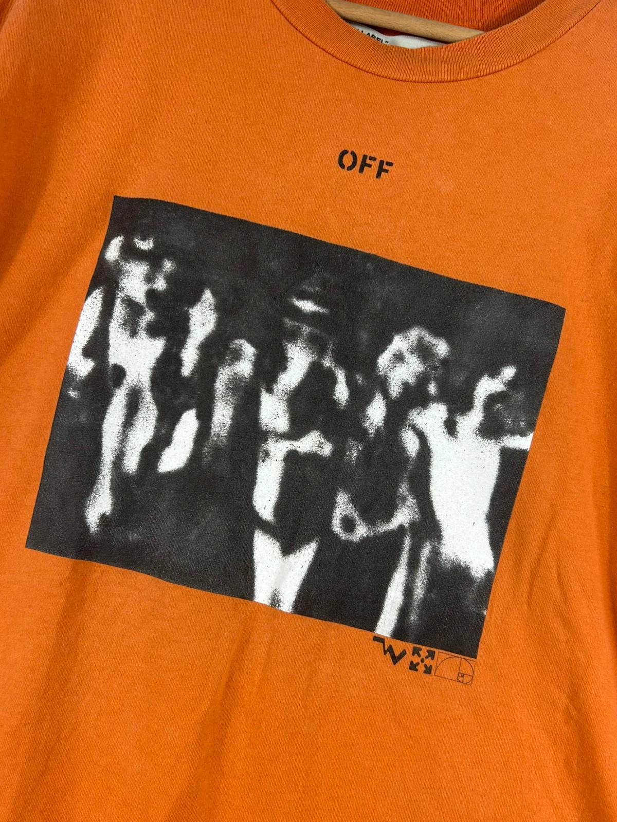 Off-White Hommes T-shirt Photo Print XS Oversize Orange Coton Streetwear Luxe Virgil Abloh Logo – Off-White – taille XS 3