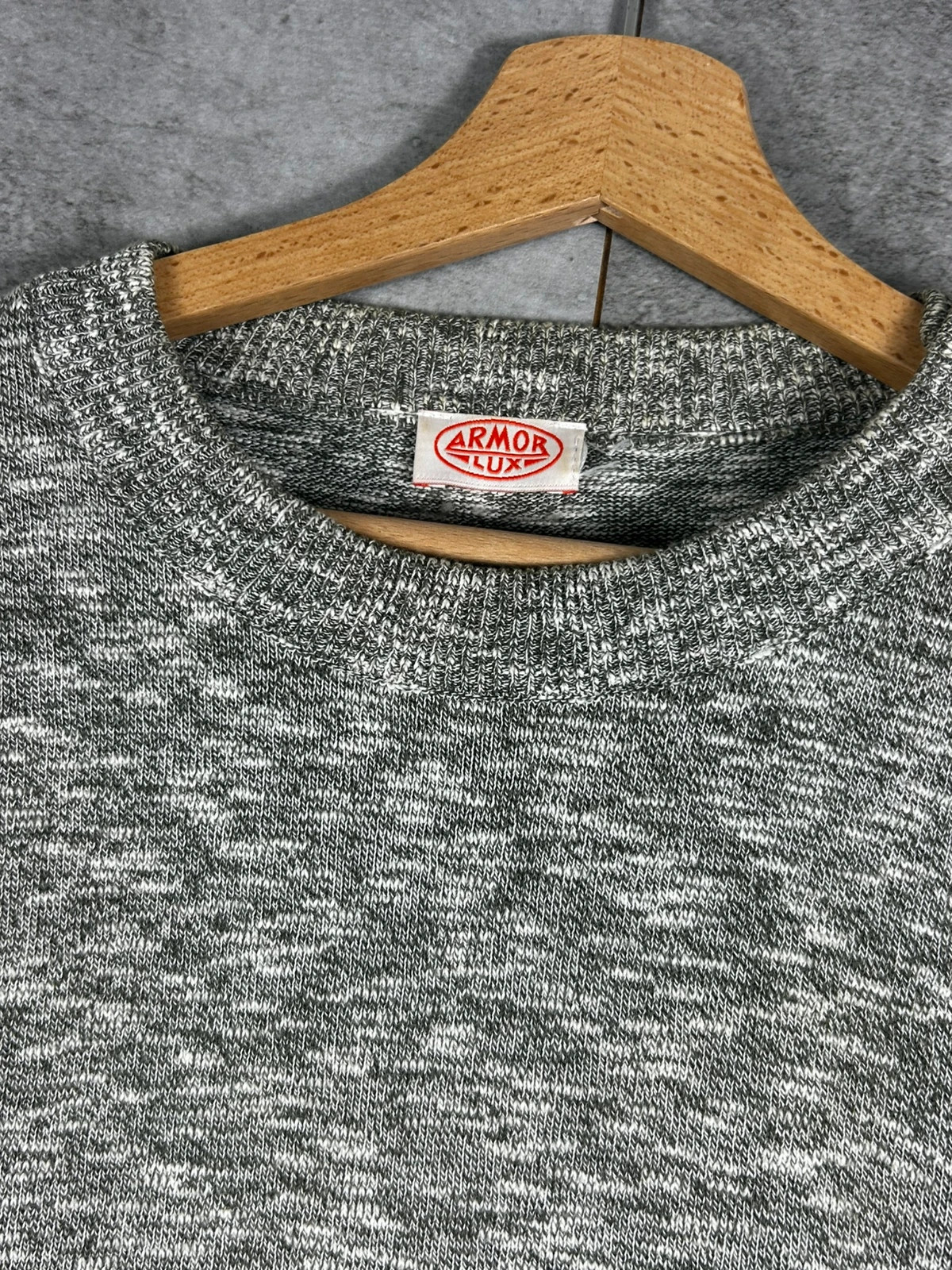 Armor Lux Pull Marin Gris Chiné Boutons Épaule Homme Taille estimée M – Armor-Lux – taille M 3