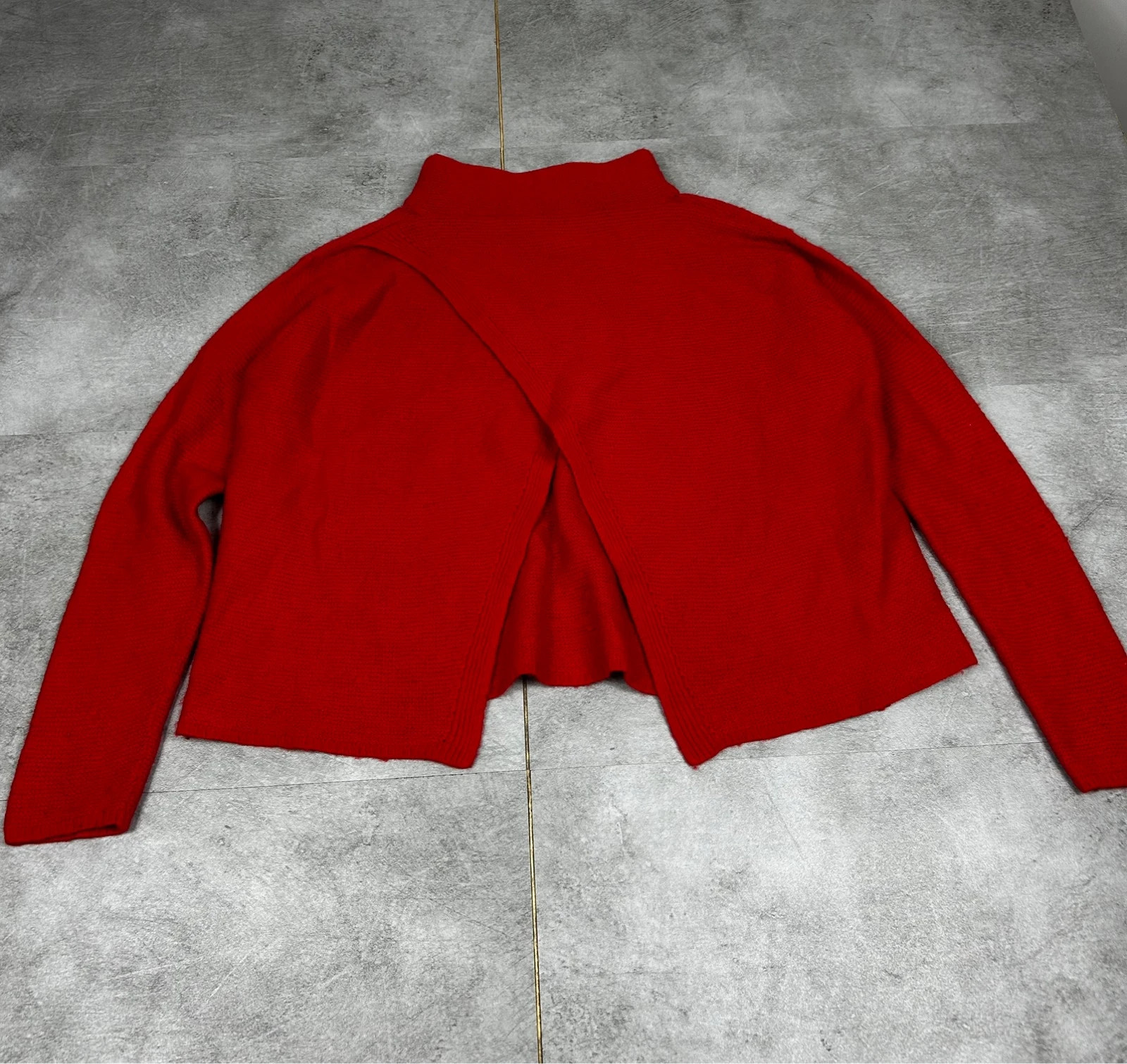 Intrend femmes pull col montant taille M laine cachemire rouge – Intrend – taille M / 38 / 10 2