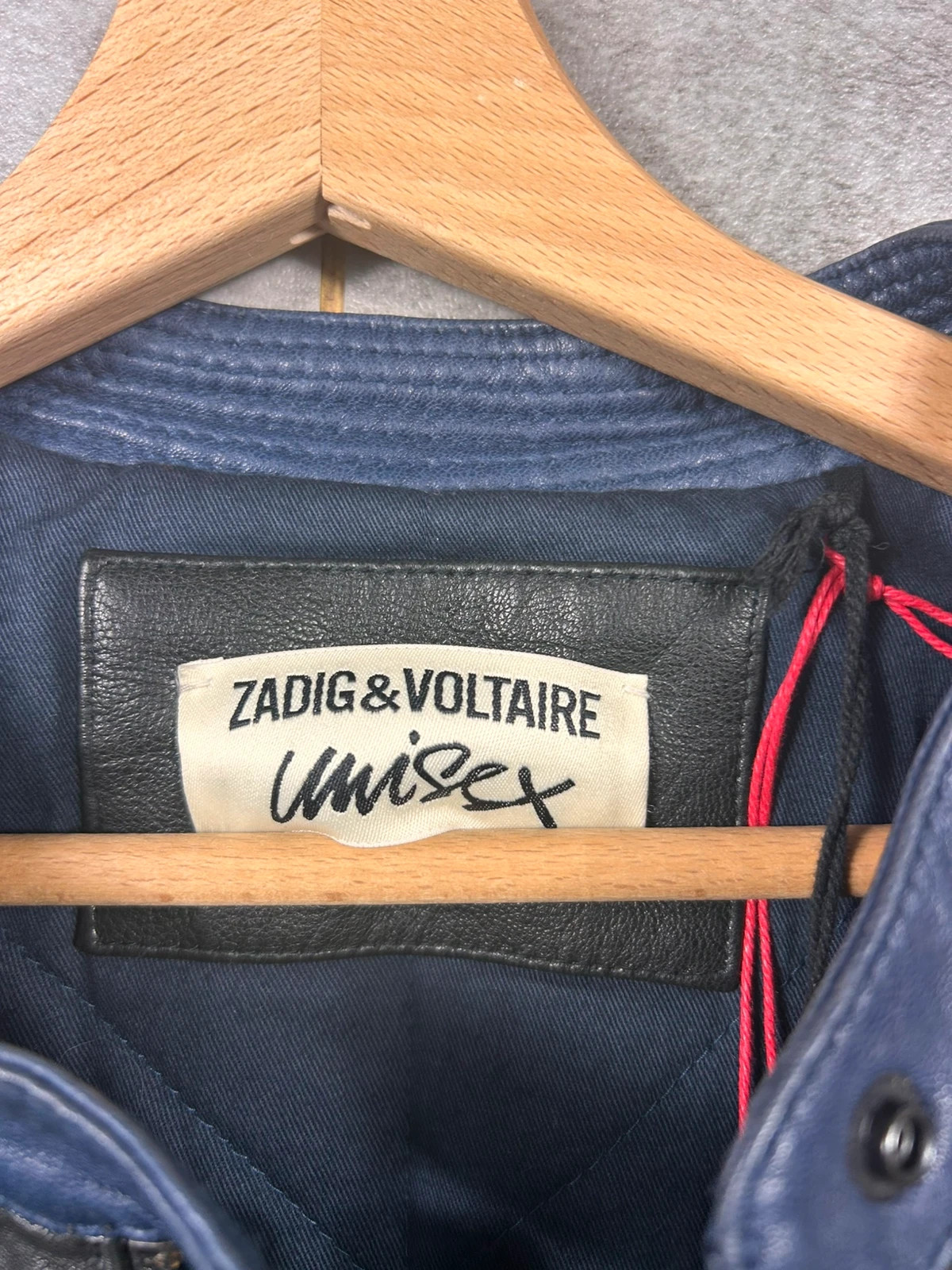 Zadig Voltaire femme veste cuir blouson biker Late M/L noir bleu défilé FW23 24 – Zadig & Voltaire – taille M / 38 / 10 5