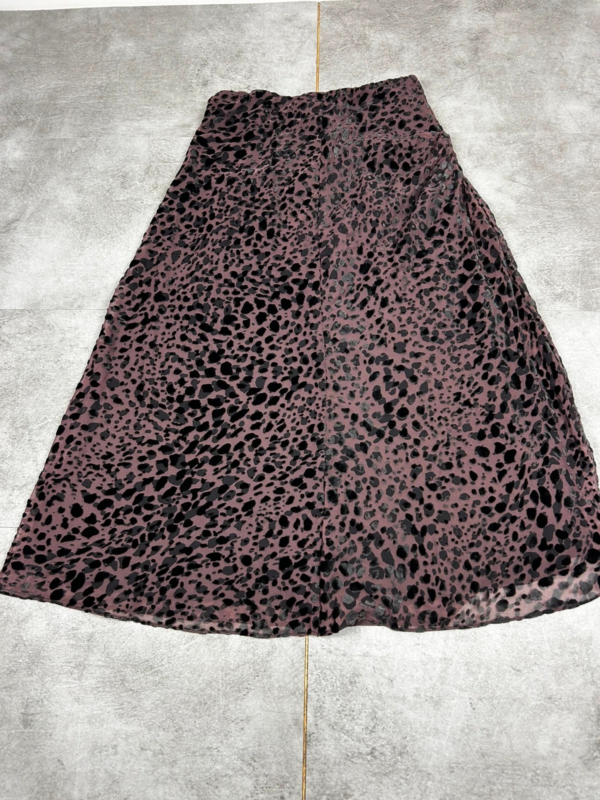 ba&sh femmes jupe longue fluide Dido taille 34 longue fluide darkprune imprimé léopard velours – Ba&sh – taille XS / 34 / 6 4