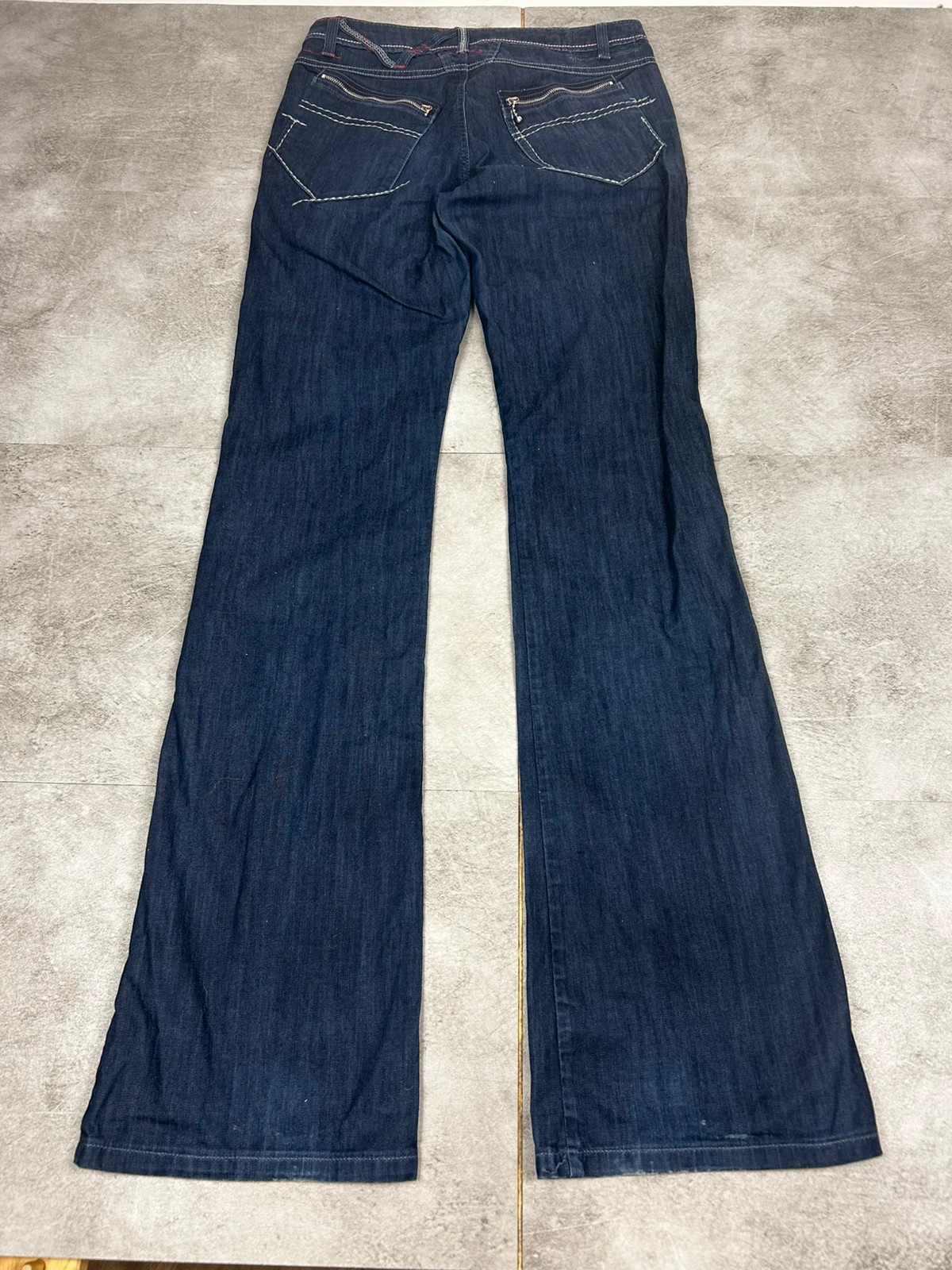 Le Jean De Marithé François Girbaud femme jean flare taille 28 denim brut italien zip poches arrière – Marithé + François Girbaud – taille M / 38 / 10 2
