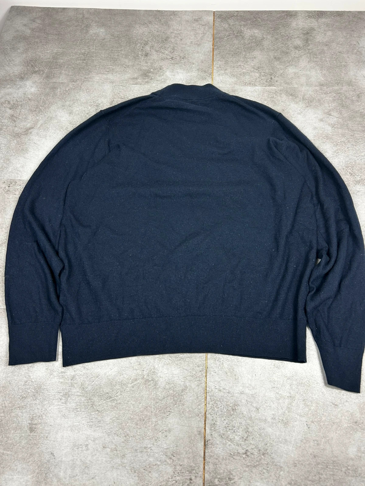 Uniqlo homme pull laine col montant XL bleu marine hiver classique – Uniqlo – taille XL 3