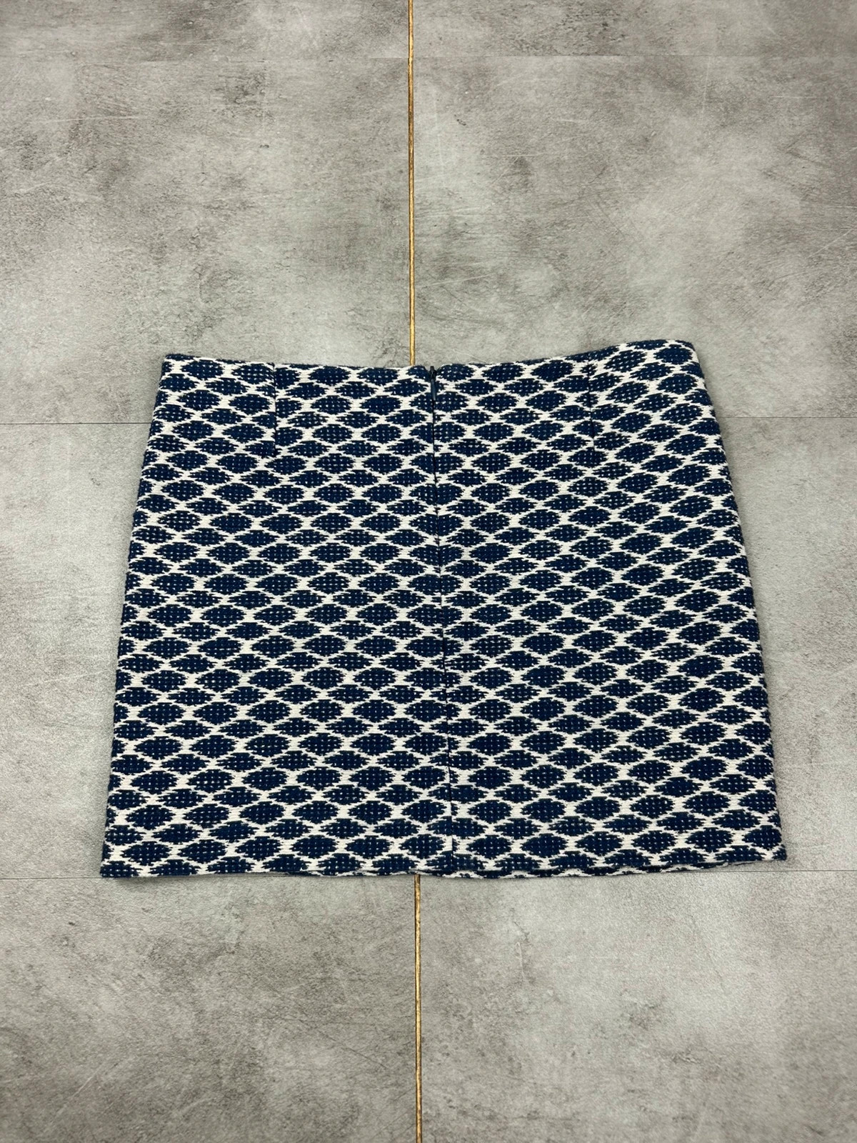 Sézane femmes jupe courte jacquard taille 36 bleu écru géométrique – Sézane – taille S / 36 / 8 2