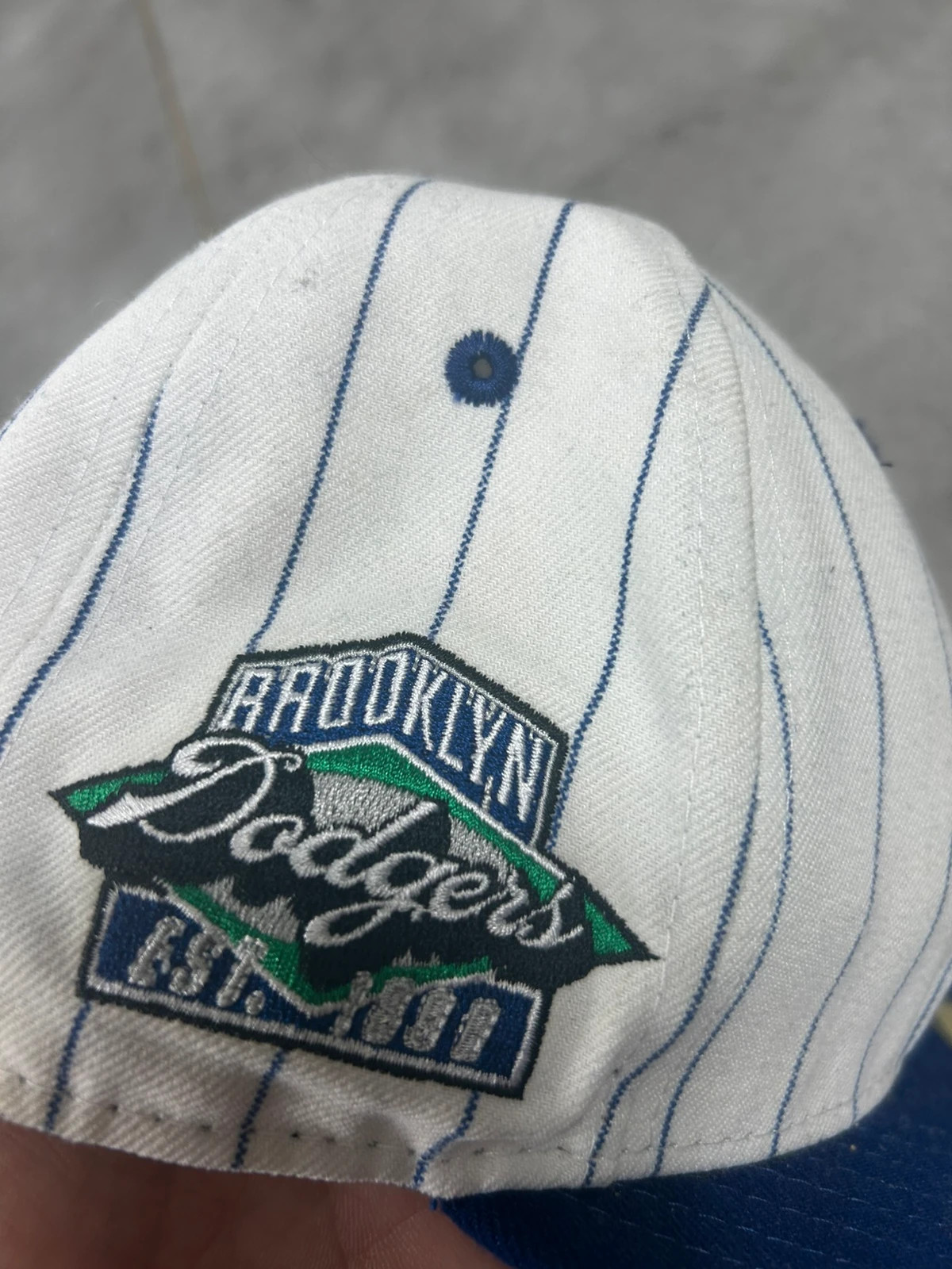 New Era hommes casquette Brooklyn Dodgers 7 1/8 baseball vintage blanc bleu – New Era – taille 58 3