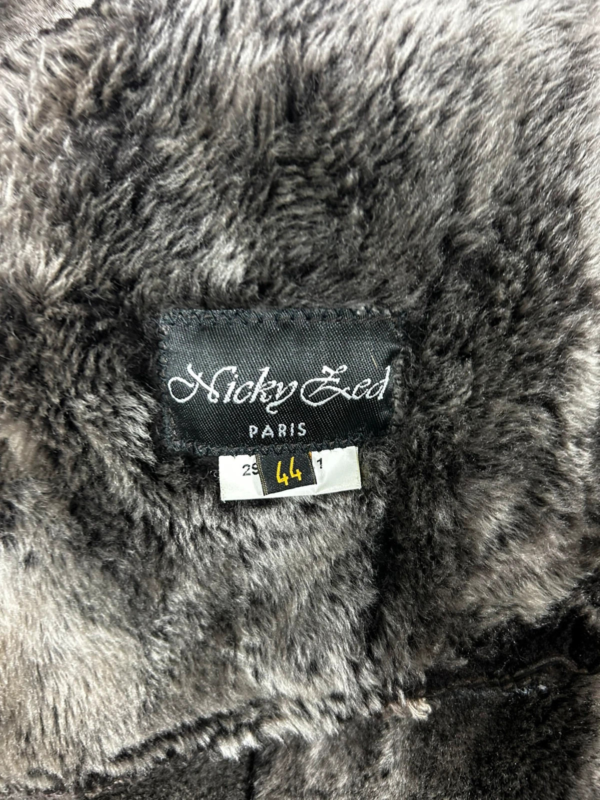 shearling femme manteau peau retournée vintage taille 44 peau lainée capuche amovible – Original Shearling – taille XXL / 44 / 16 5
