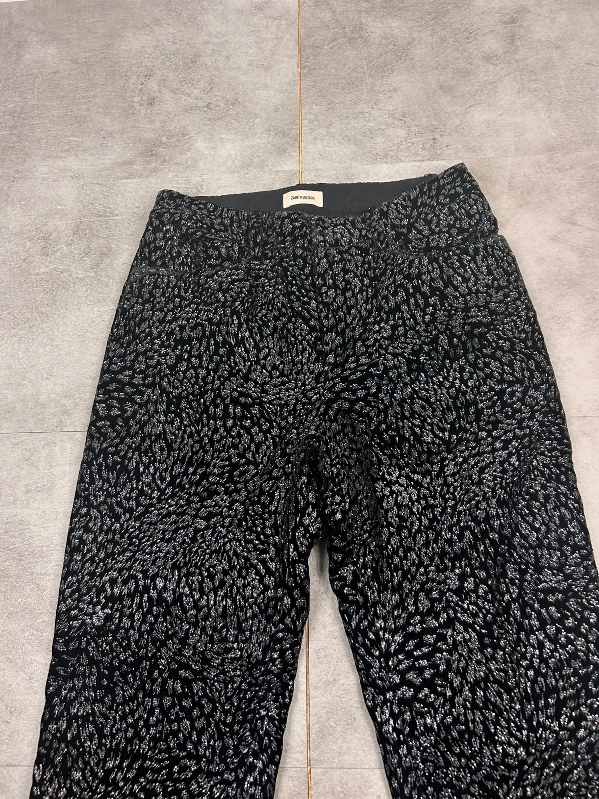 Zadig & Voltaire femmes pantalon flare jambes larges wide leg Pistol Velvet Glitter taille 36 – Zadig & Voltaire – taille S / 36 / 8 4