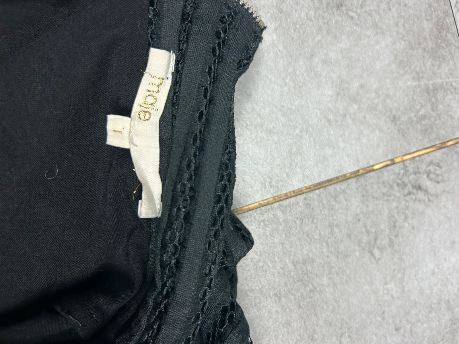 maje femme jupe évasée t1 jupe midi brodée noire élégante chic soirée – Maje – taille S / 36 / 8 3