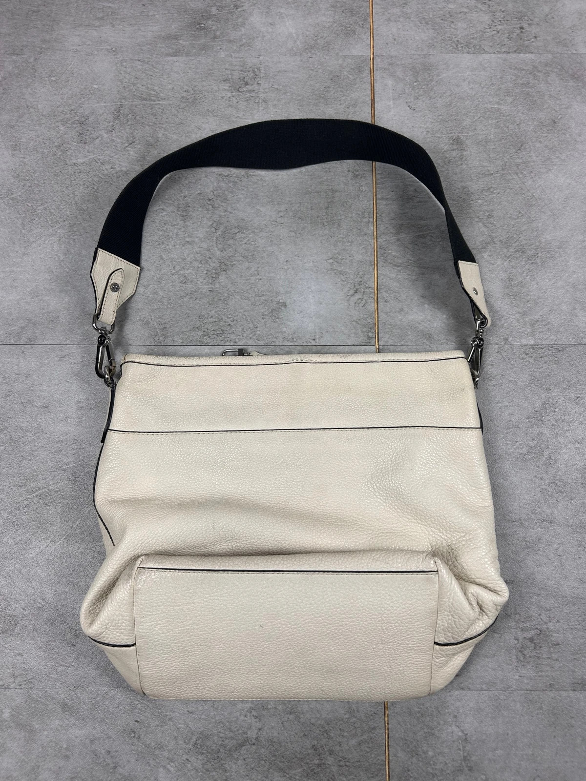 Claudie Pierlot femme sac bandoulière cuir vintage taille unique écru beige – Claudie Pierlot 2