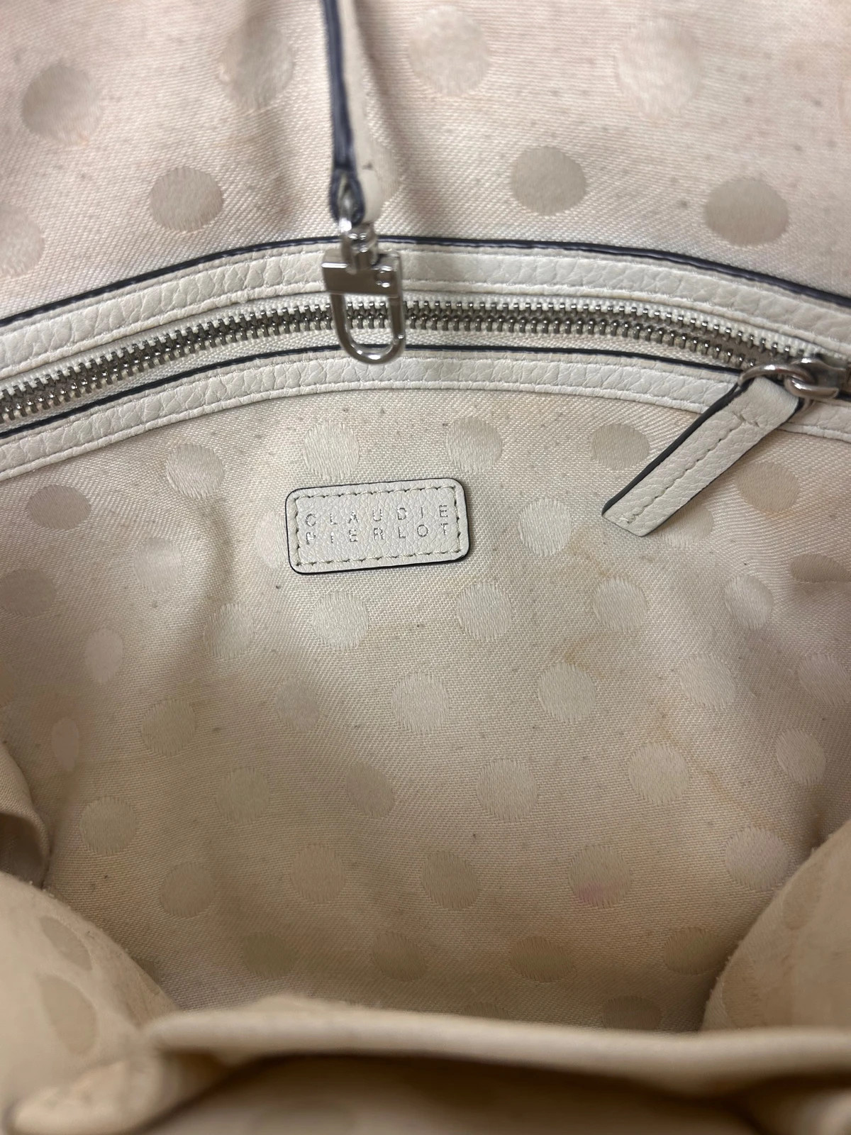 Claudie Pierlot femme sac bandoulière cuir vintage taille unique écru beige – Claudie Pierlot 4