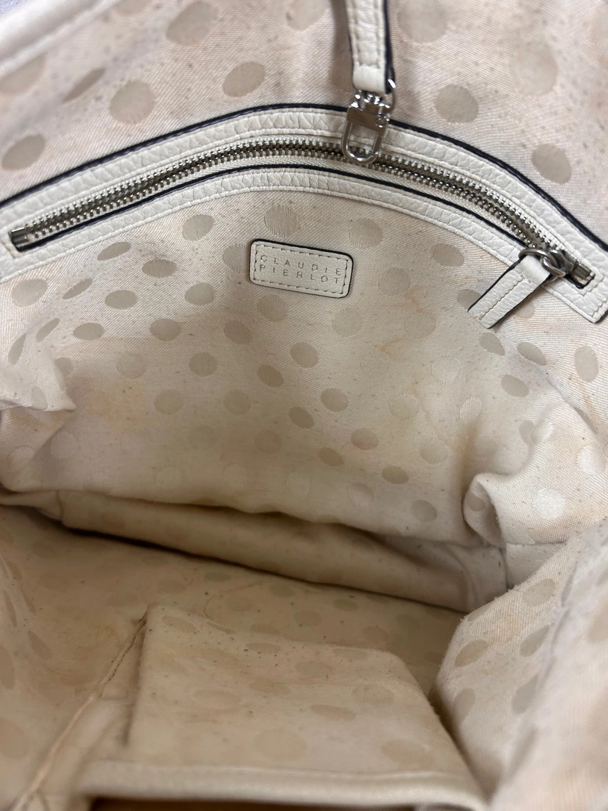 Claudie Pierlot femme sac bandoulière cuir vintage taille unique écru beige – Claudie Pierlot 5